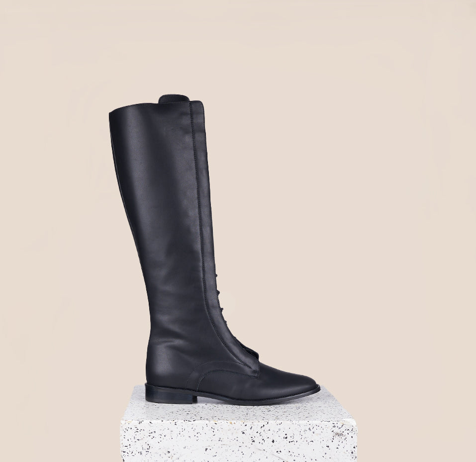 Milano Tall - Black Leather A. Soliani 39 / Black