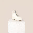 Load image into Gallery viewer, Moena Oat Leather Shearling Lug Sole Boots front view
