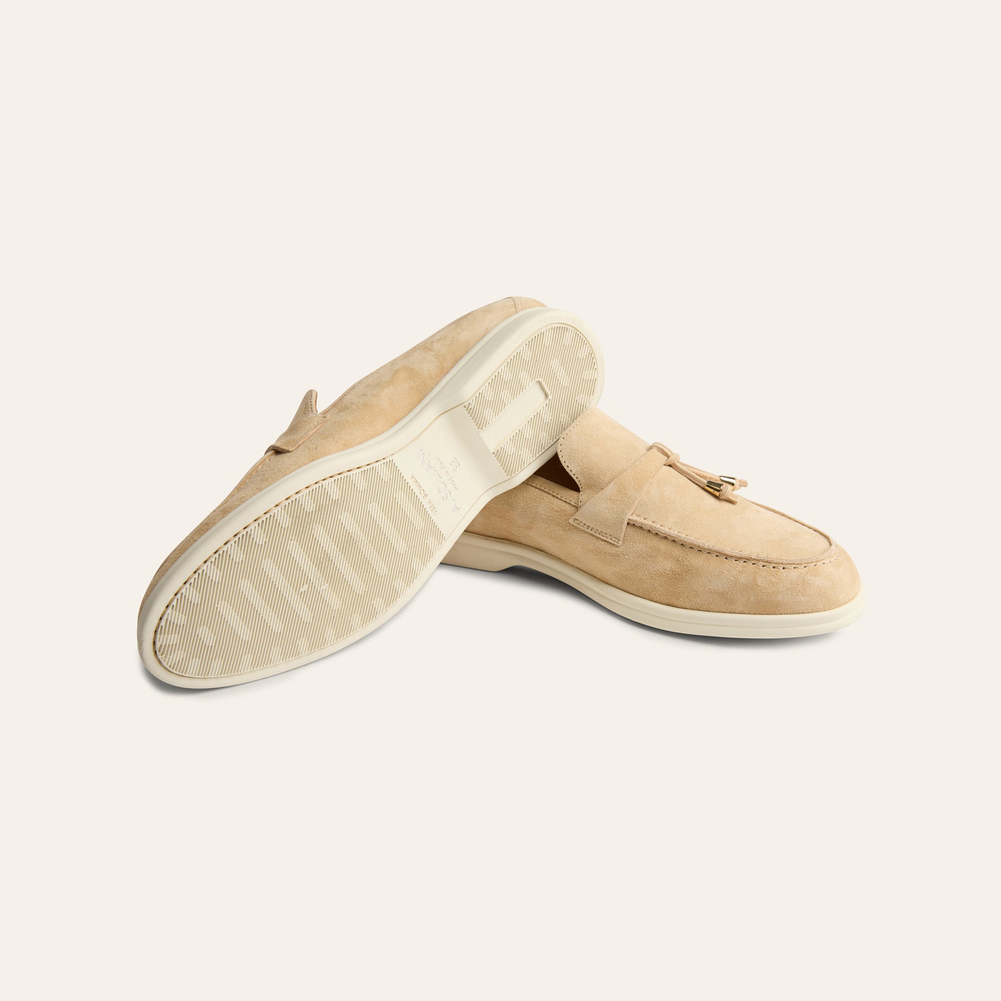 Lisa Tassels- Sand Suede