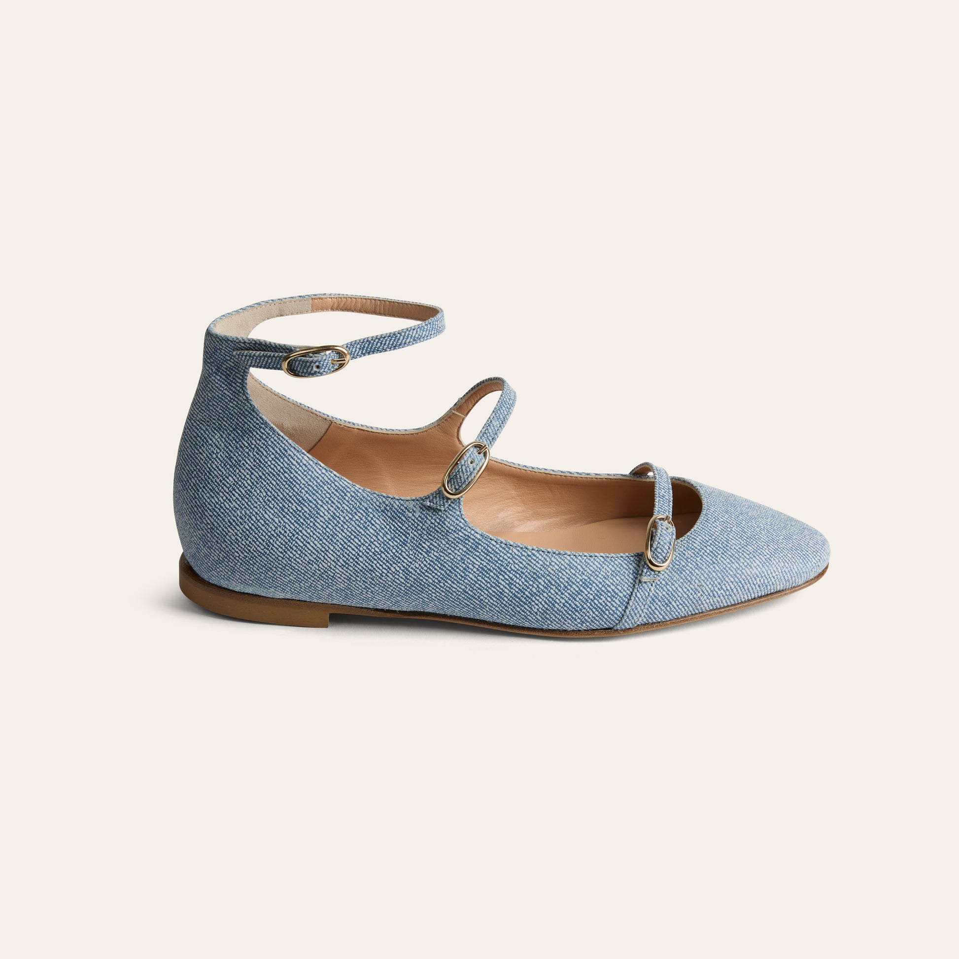 Nola Almond - White Denim