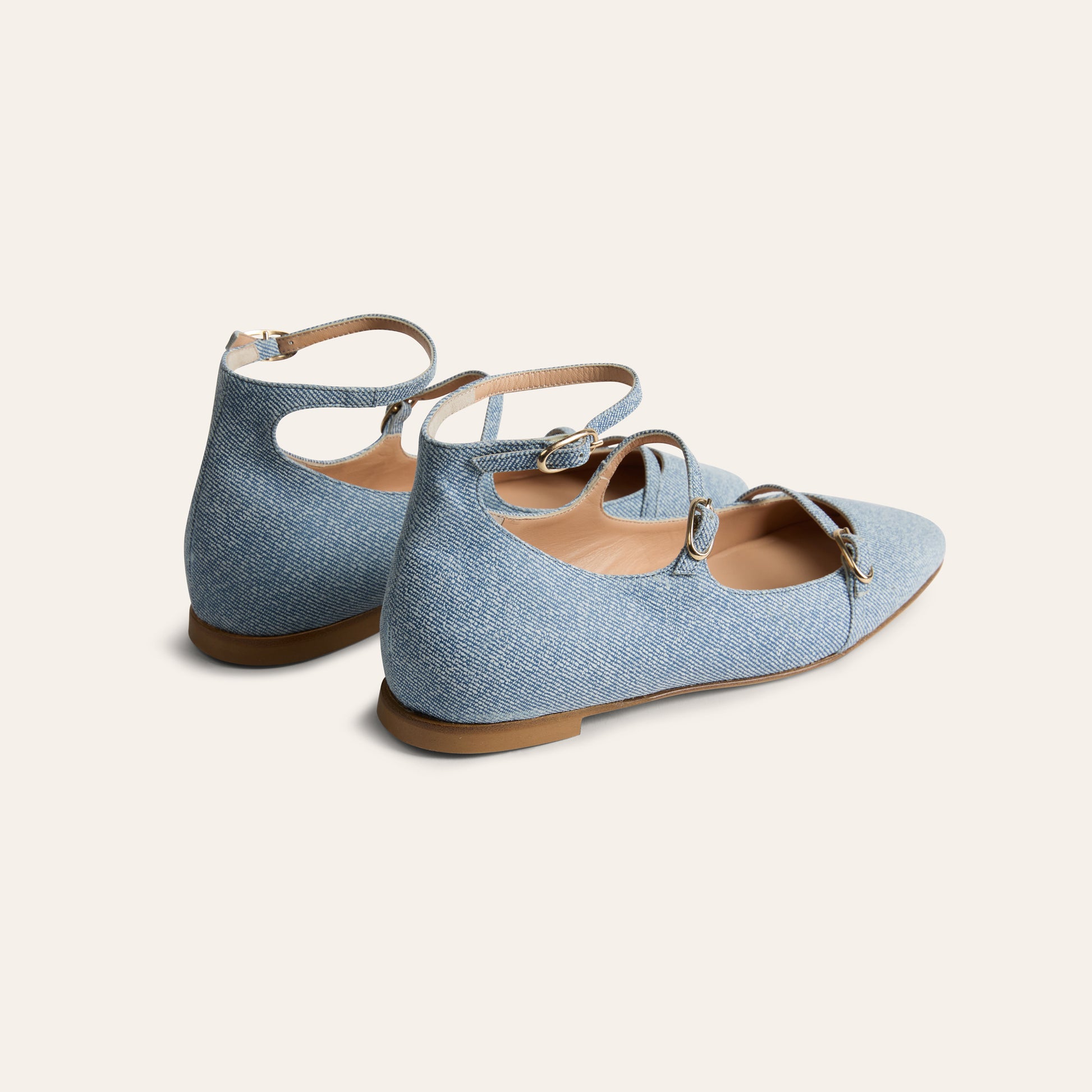 Nola Almond - White Denim
