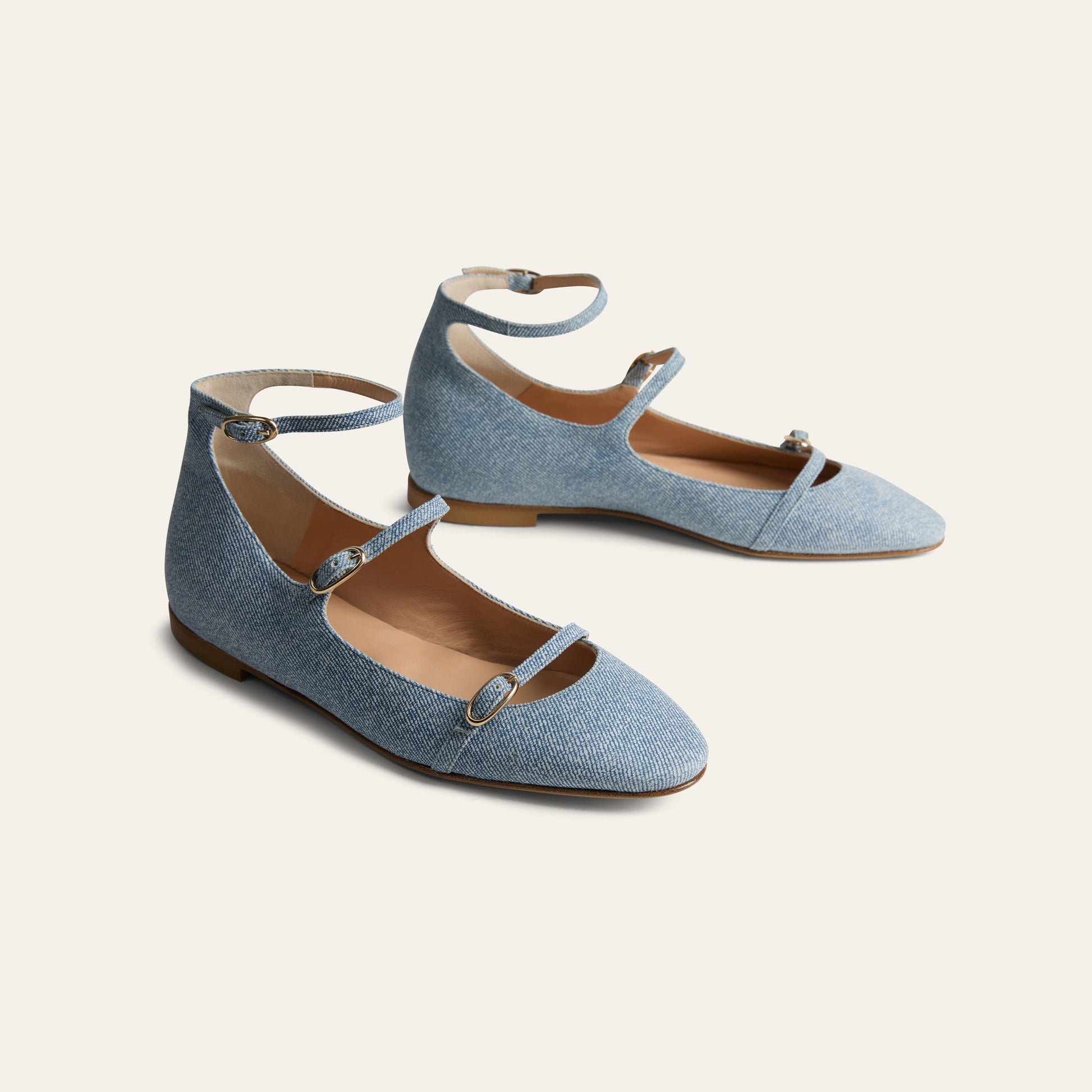 Nola Almond - White Denim