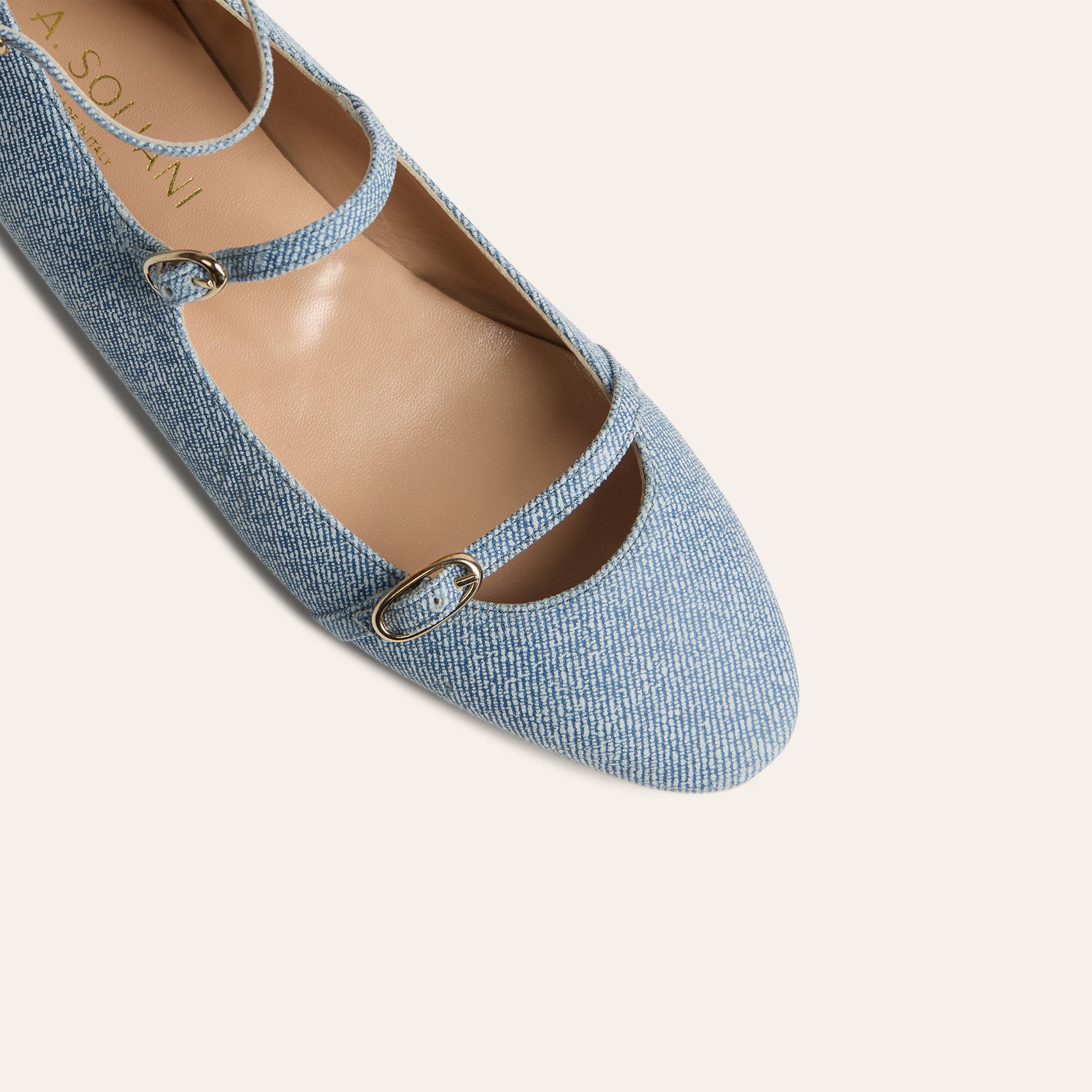 Nola Almond - White Denim