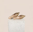 Load image into Gallery viewer, Pescara Gold Snake Heels with bow and pointed toe
