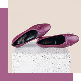 Purple como on a blush and purple background