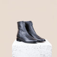 Load image into Gallery viewer, Roma Zip-Up Ankle Boot - Black Leather
