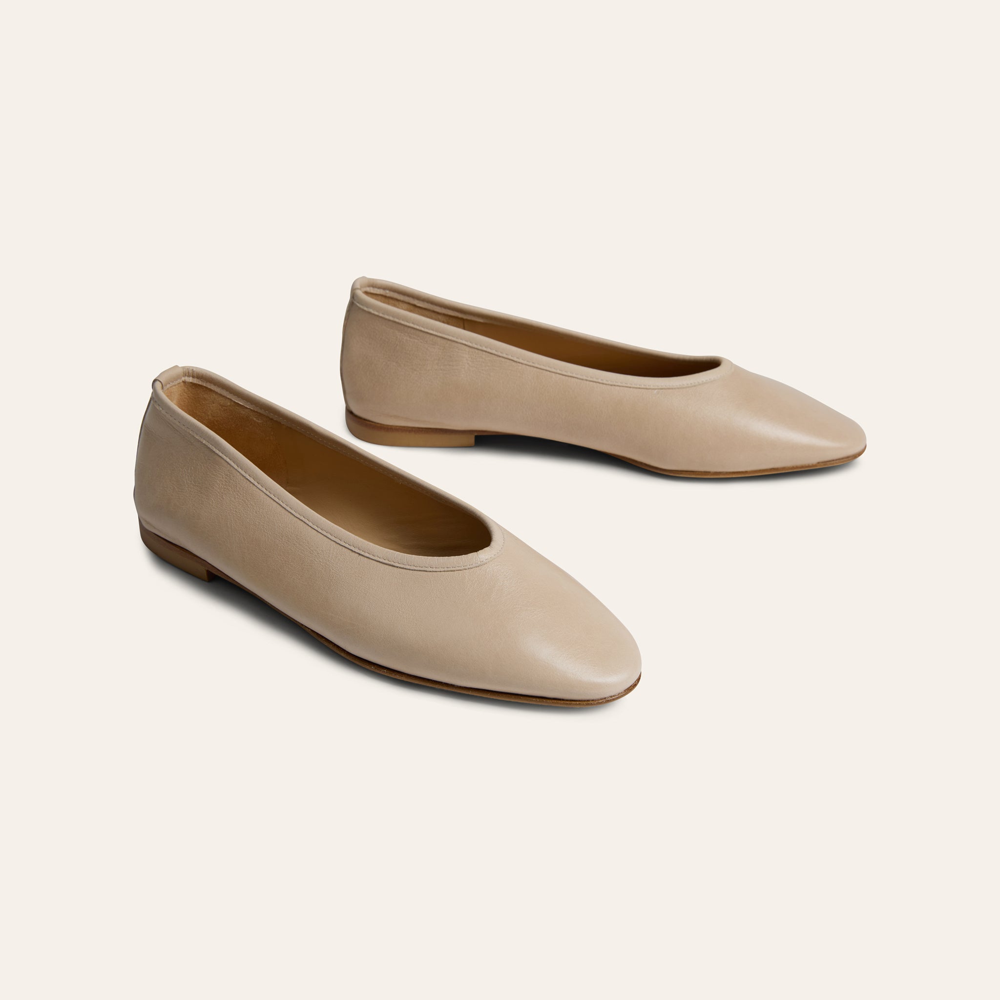 Siena Ballet Flats in Cream Mist | A. Soliani