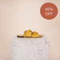 Load image into Gallery viewer, Lido - Mustard Nappa Sandals SAMPLE SALE - FINAL SALE
