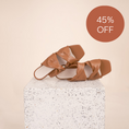 Load image into Gallery viewer, Lido - Caramel Nappa Sandals SAMPLE SALE - FINAL SALE
