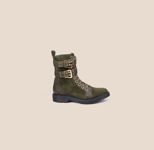 Savona - Army Green Suede