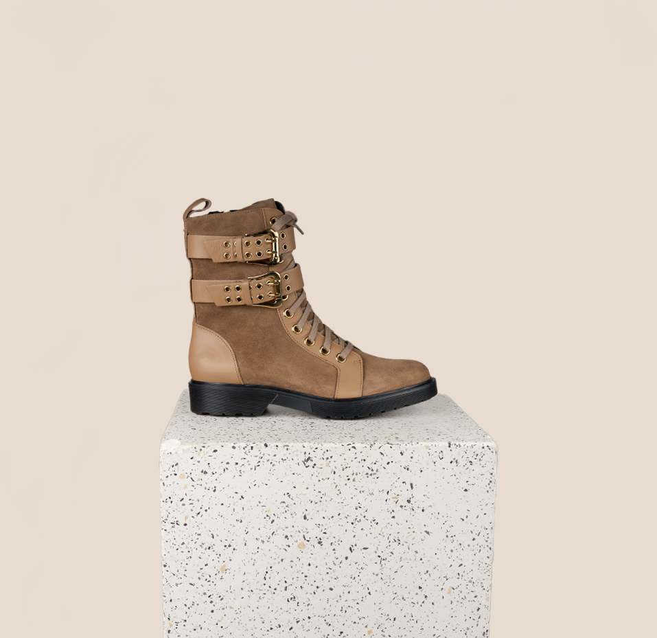 Savona Beige Suede  Booties 