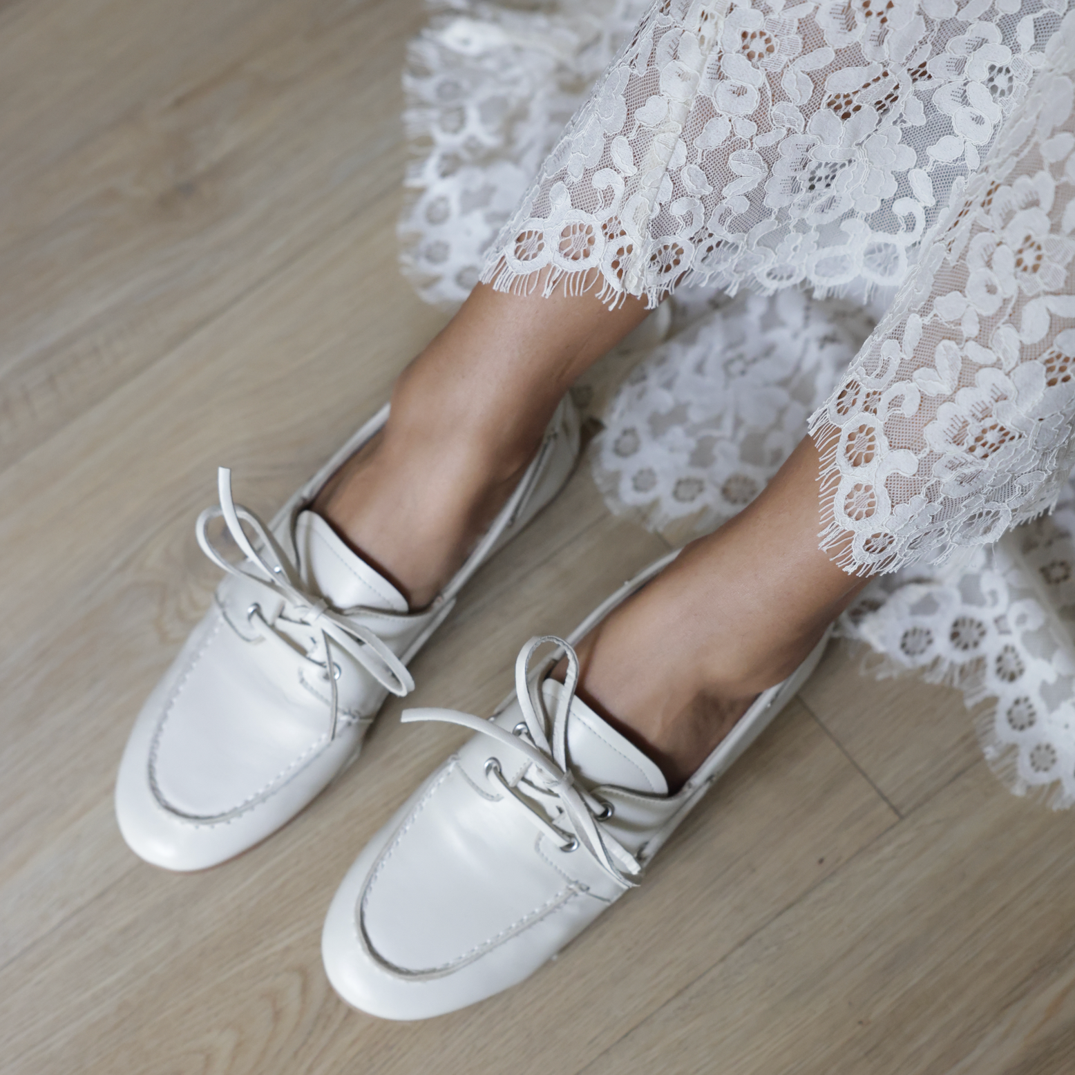 Barca-Ivory Loafers Made in Italy 38 / Ivory