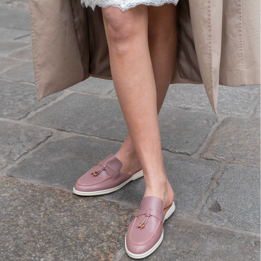 Lisa Slide Sneaker Tassels - Mauve