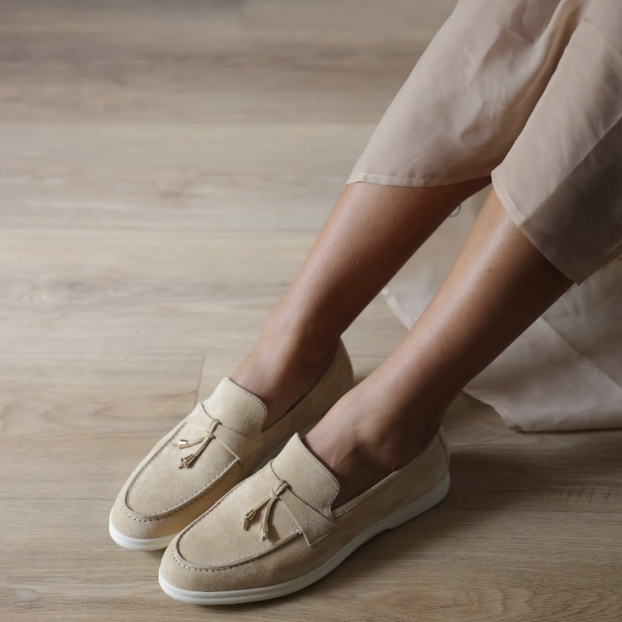 Lisa Tassels- Sand Suede