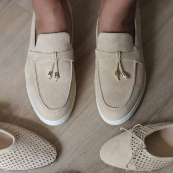 Lisa Tassels- Sand Suede