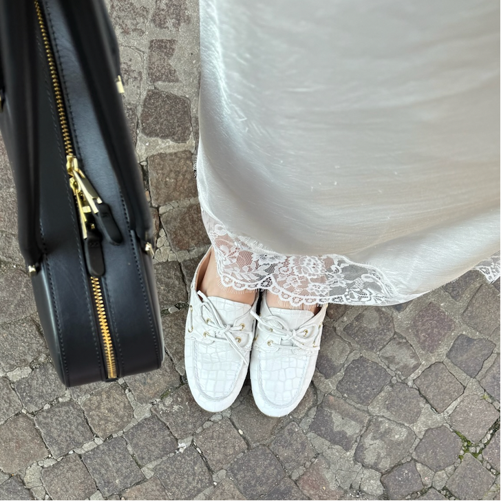 Barca Slide - Croc Ivory