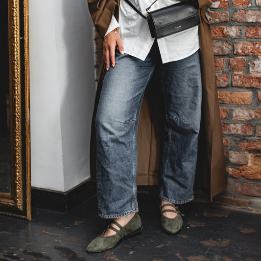 Cori 2 Buckle - Army Green Suede