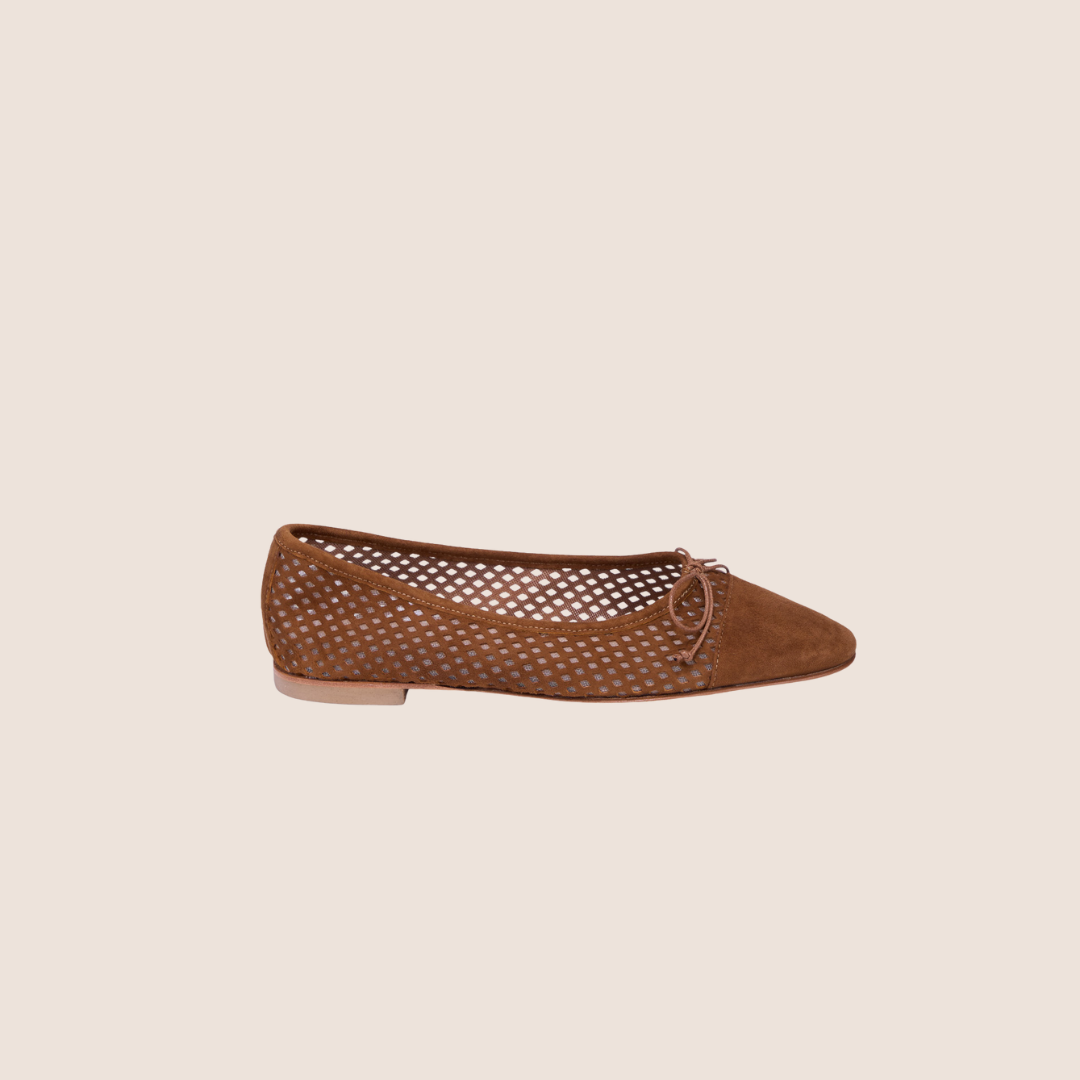 Como - Perforated Amaretto Suede