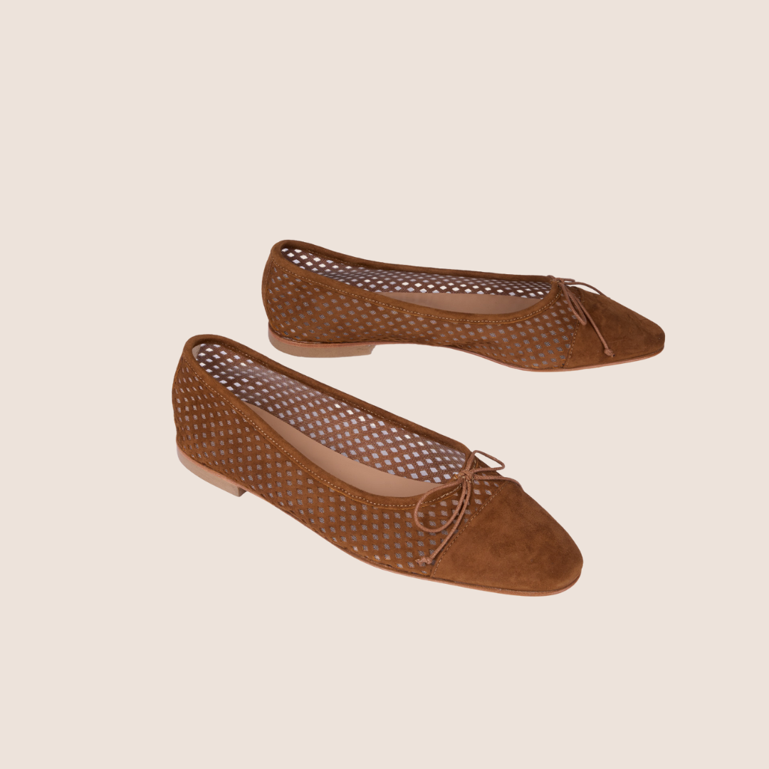 Como - Perforated Amaretto Suede