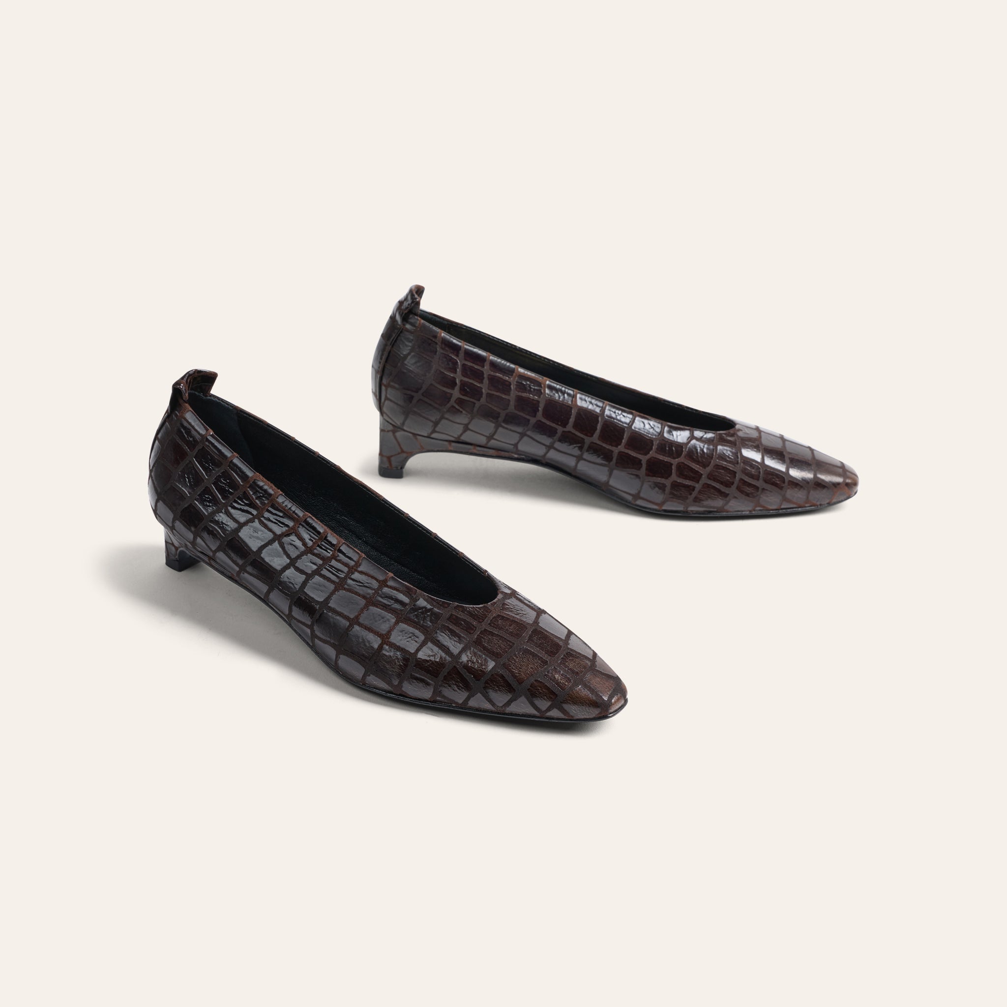 Treviso Heel - Chocolate Croc