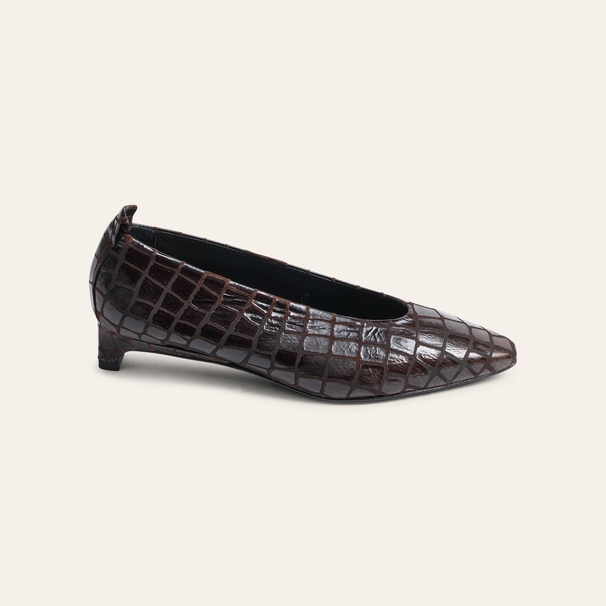 Treviso Heel - Chocolate Croc
