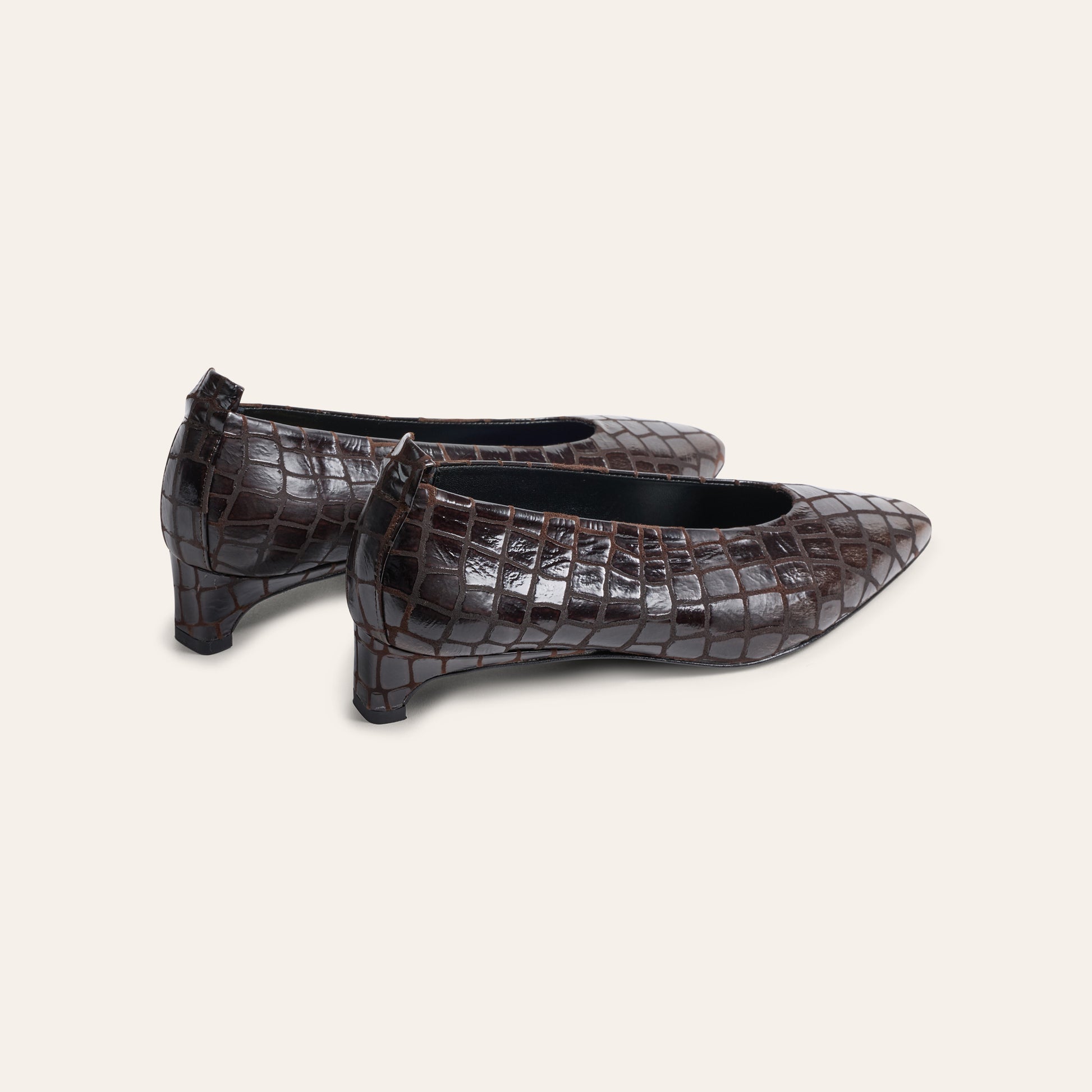 Treviso Heel - Chocolate Croc