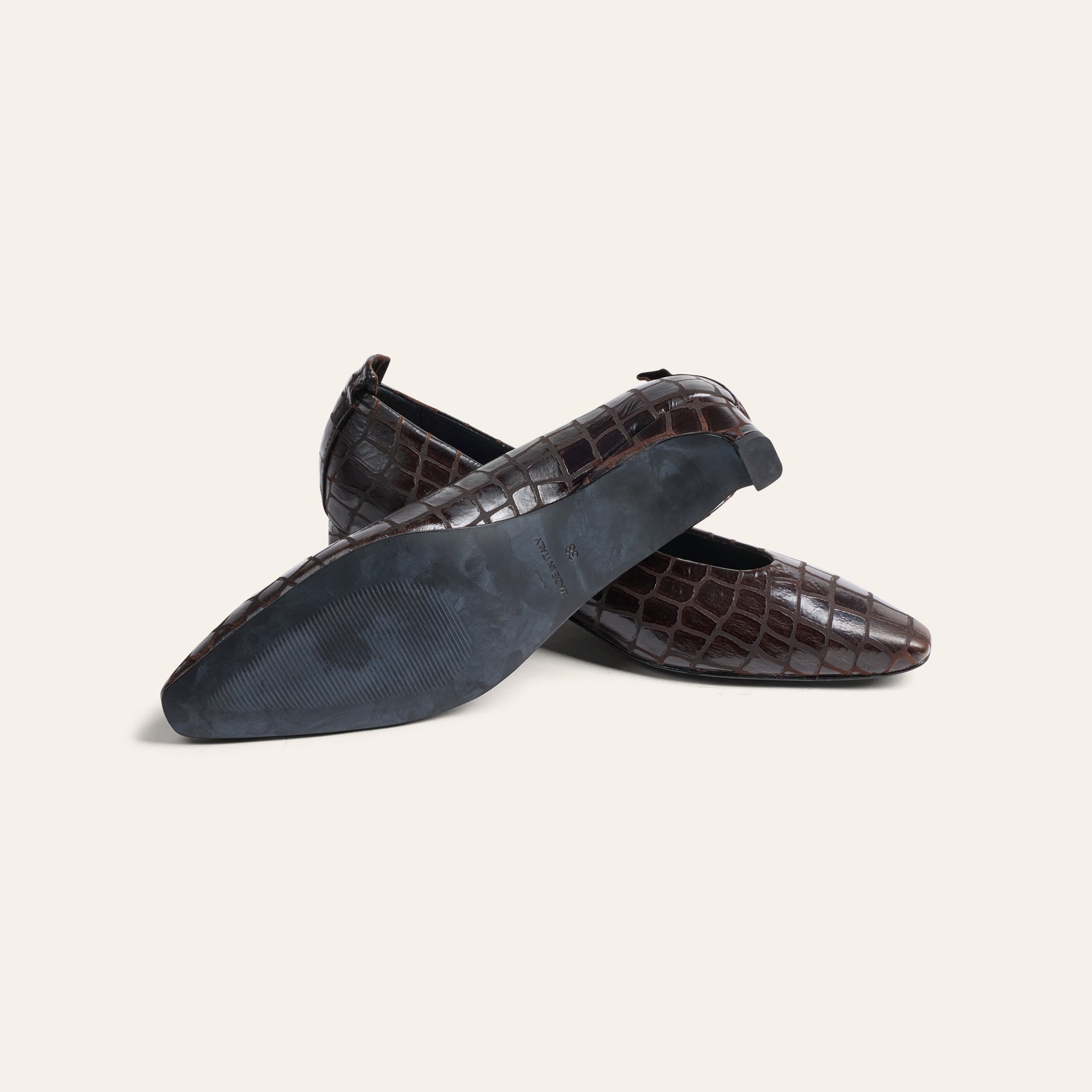 Treviso Heel - Chocolate Croc
