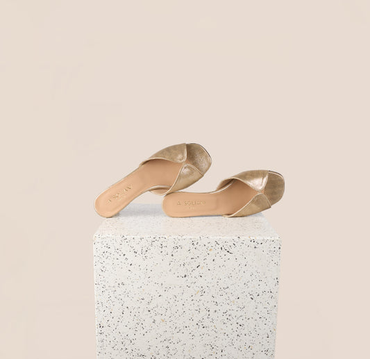 Verona leather block heels