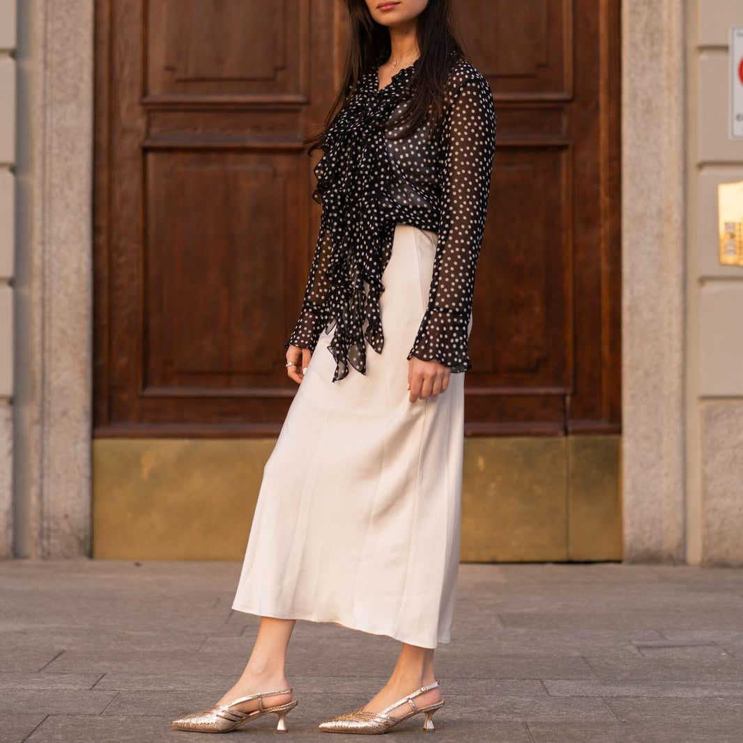 Novara Gold Kittten heels