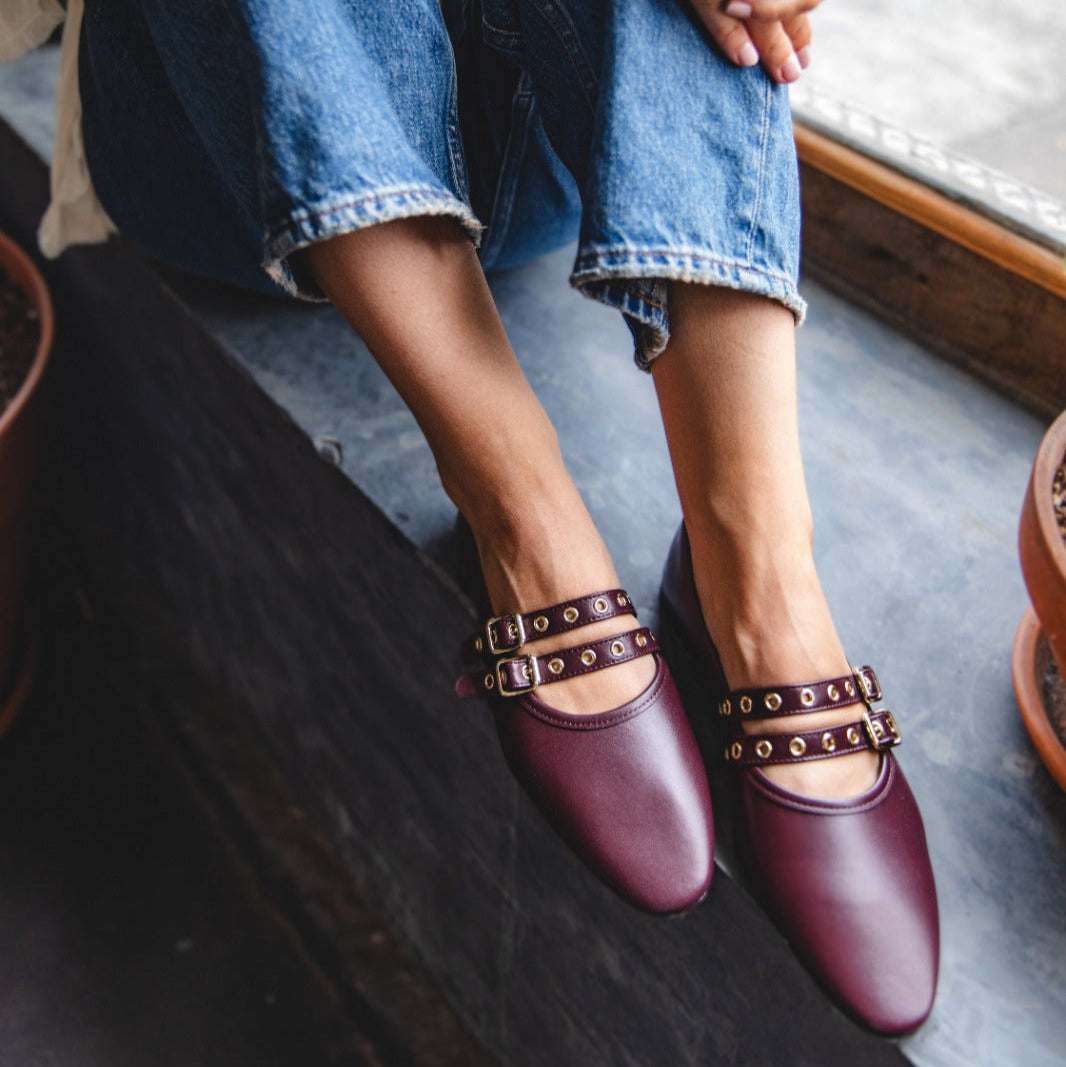 Como 2 Buckle - Wine Leather