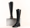 Load image into Gallery viewer, Milano Tall Black Leather Boots Front
