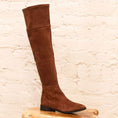 Load image into Gallery viewer, Knee high suede rust boots
