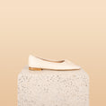 Load image into Gallery viewer, Como Italian Leather Ballet Flats in Ivory
