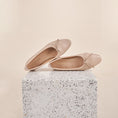 Load image into Gallery viewer, Nude Italian Leather Ballet Flats
