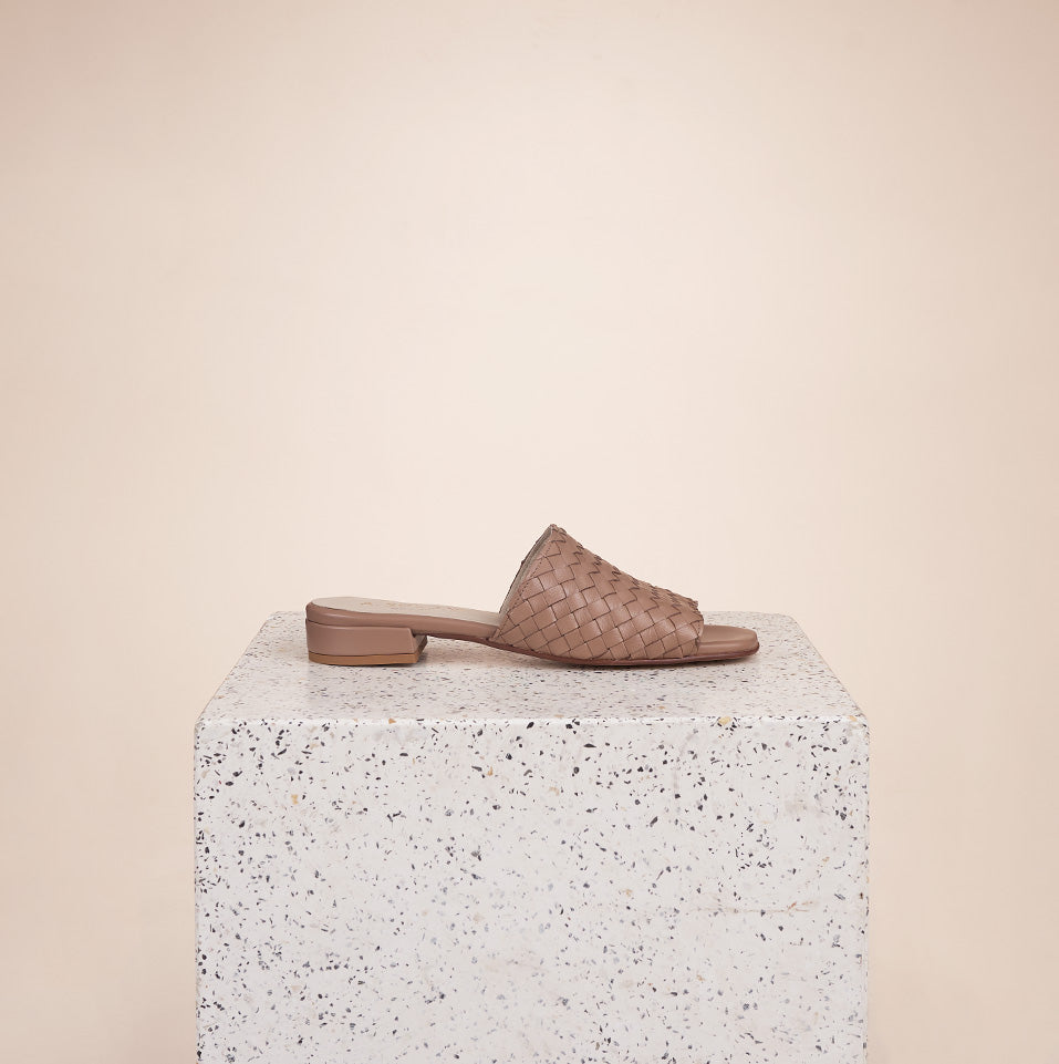 Fiore - Woven Leather Taupe