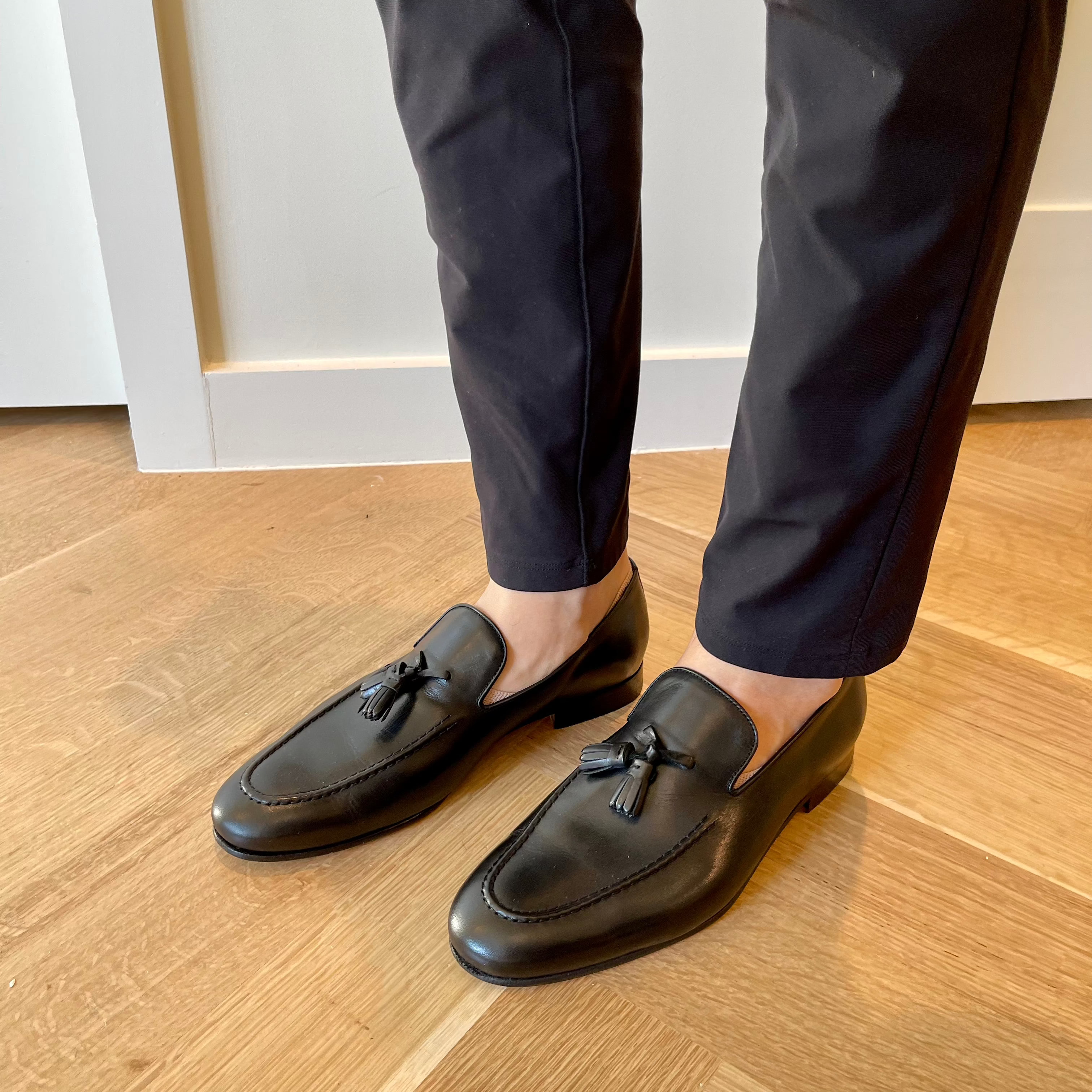 Mirto - Men's Tassel Loafer Black Leather – A. Soliani