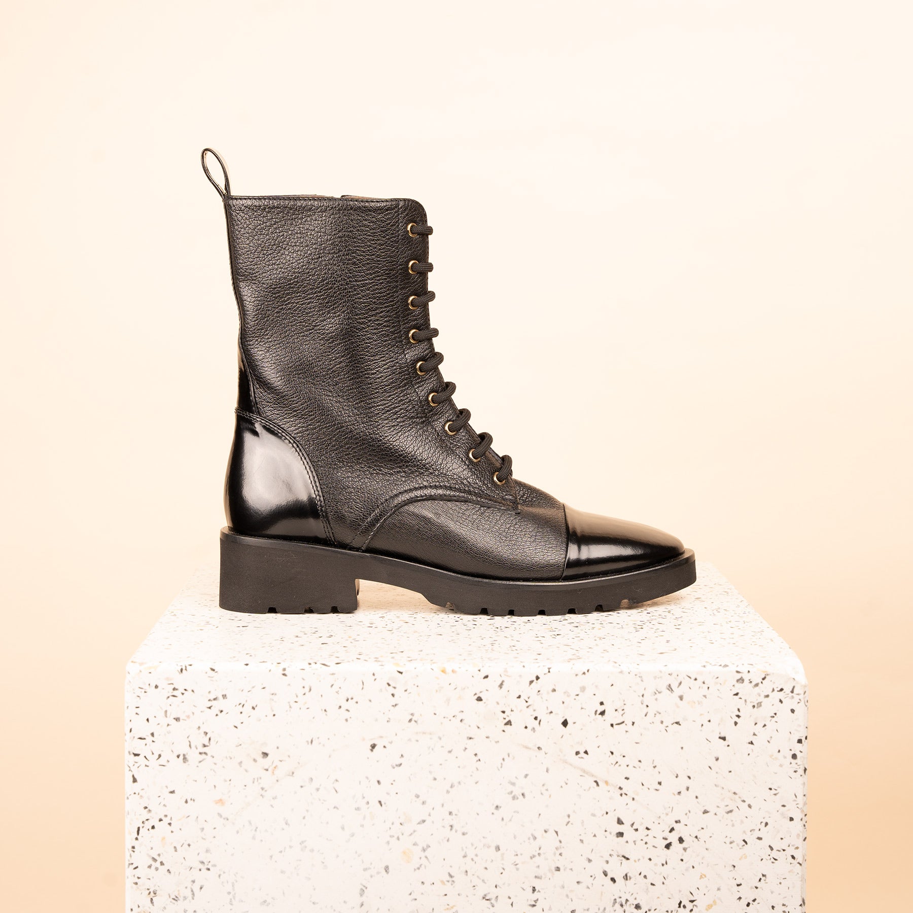 Calf black clearance leather boots