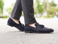 Load image into Gallery viewer, Mirto - Men's Tassel Loafer Navy Suede
