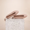 Load image into Gallery viewer, Scala Ballet Flats with Ties in Beige Nude
