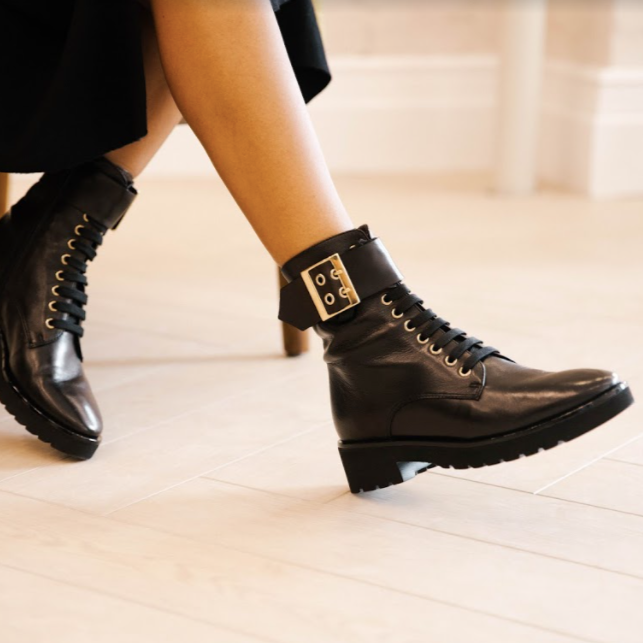 Asti Sport Black Leather with Buckle SAMPLE SALE FINAL SALE