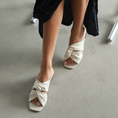 Load image into Gallery viewer, Rodi Knotted Sandals in ivory
